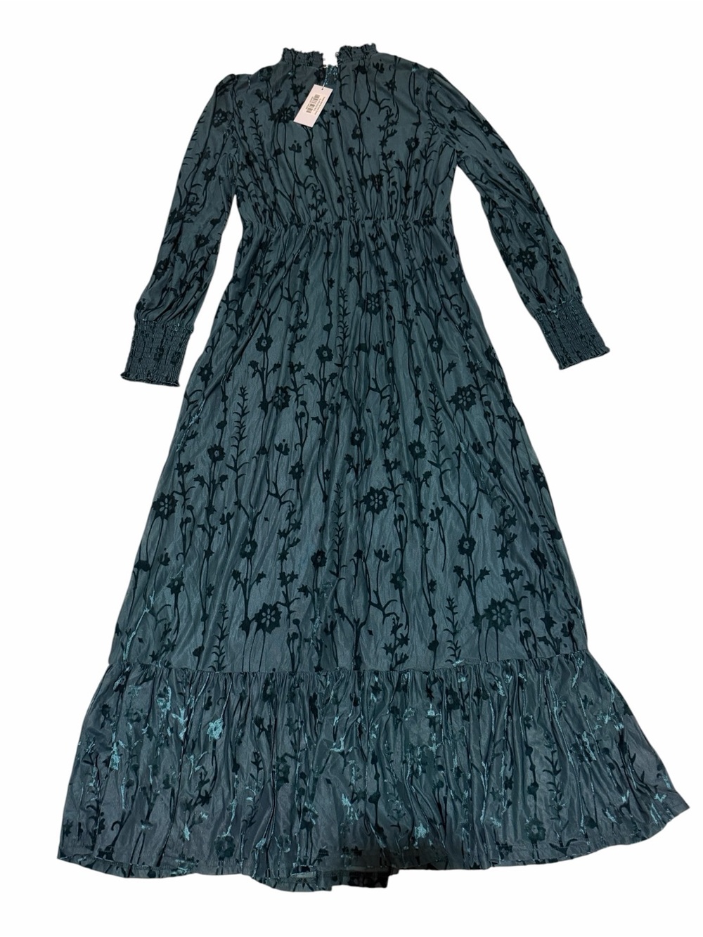 Baltic Born green Floral Puff-Sleeve Maxi Dress, NWT - Picture 8 of 15